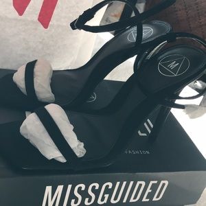 Miss guided barely there black heels